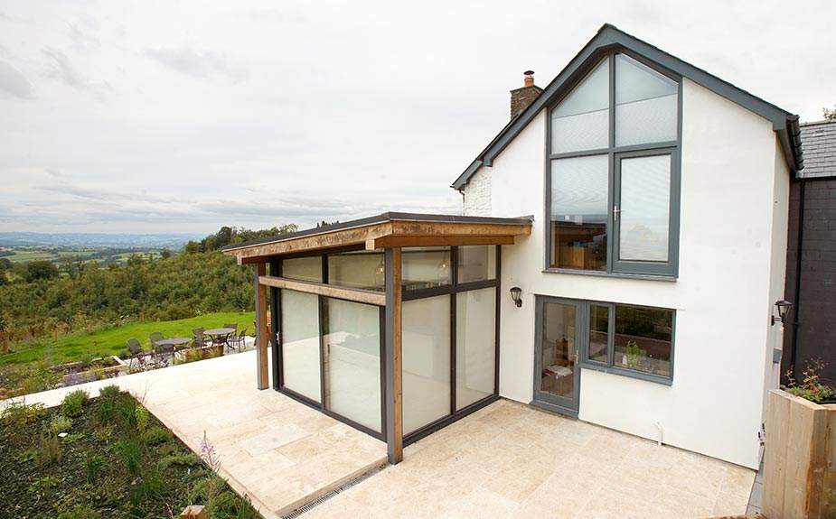 Duette Blinds in a Glass Extension