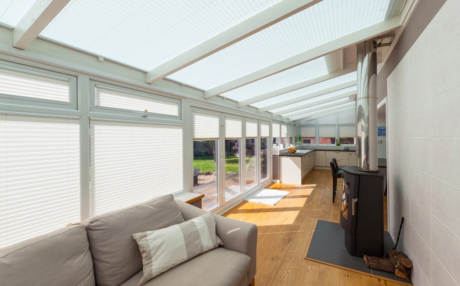 Duette® Pleated Blinds Within a Conservatory