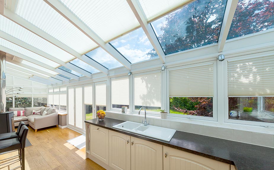 Sunny Conservatory with Blinds