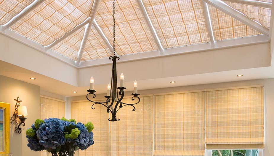Pinoleum blinds for David Salisbury orangeries, garden room and conservatories