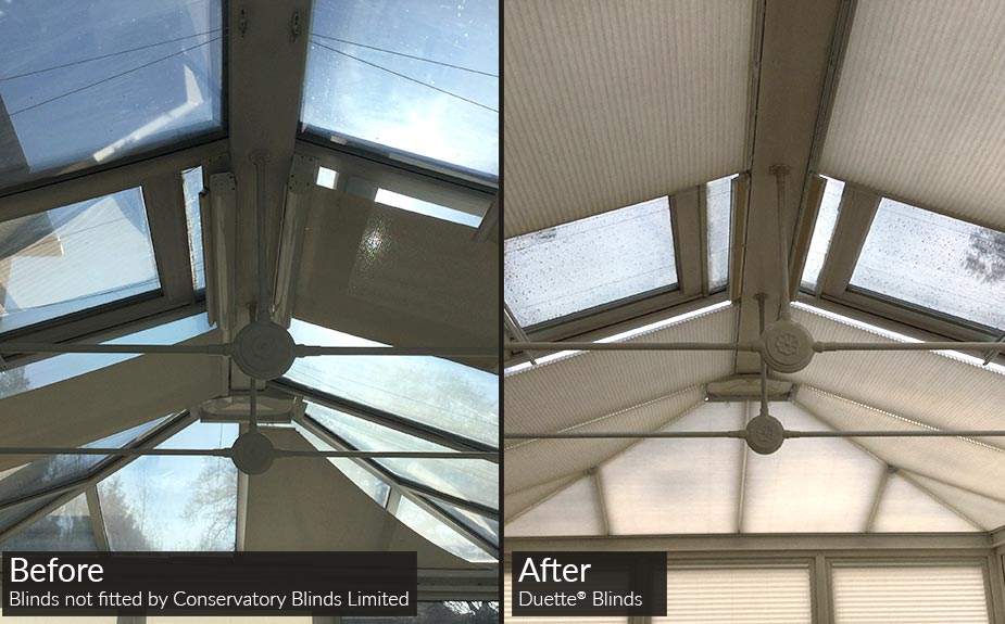 Before and After Conservatory Blinds