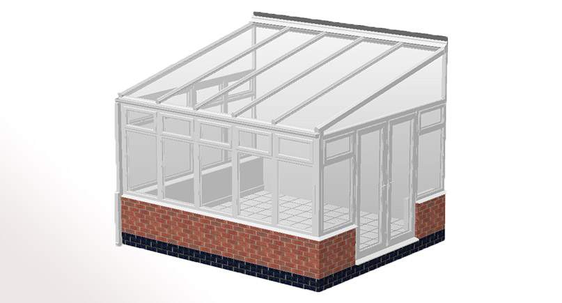 Large Lean-To Conservatory