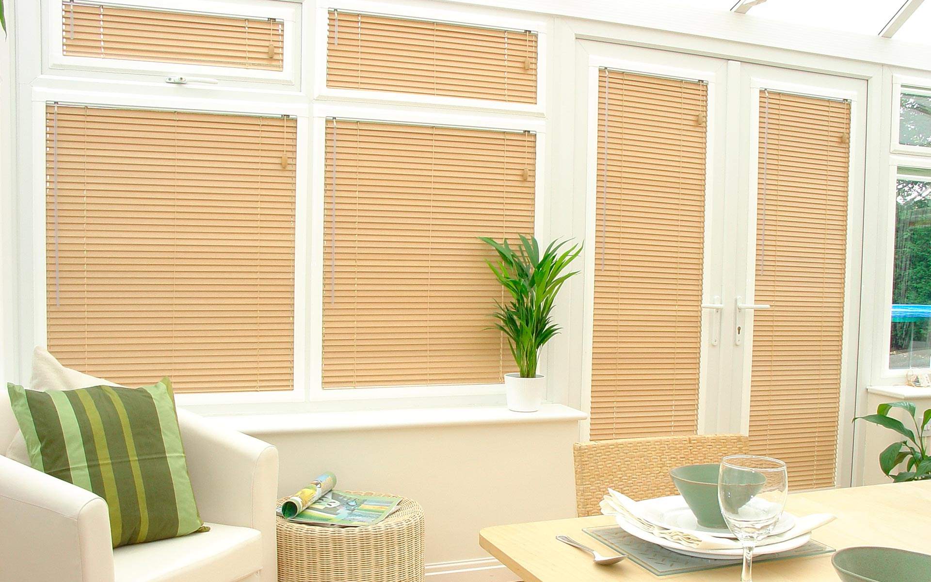 Perfect fit blinds in a conservatory