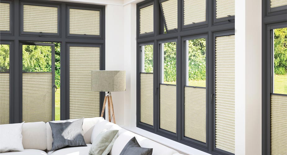 Perfect Fit blinds Ideal for CONSERVATORY WINDOWS AND DOORS NO DRILLING EASY FIT 