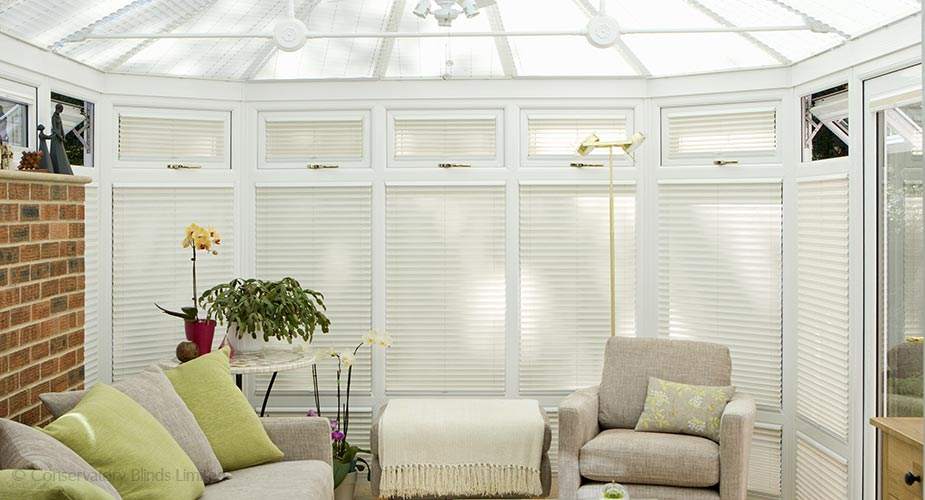 pure Pleated Blinds in an Edwardian Conservatory