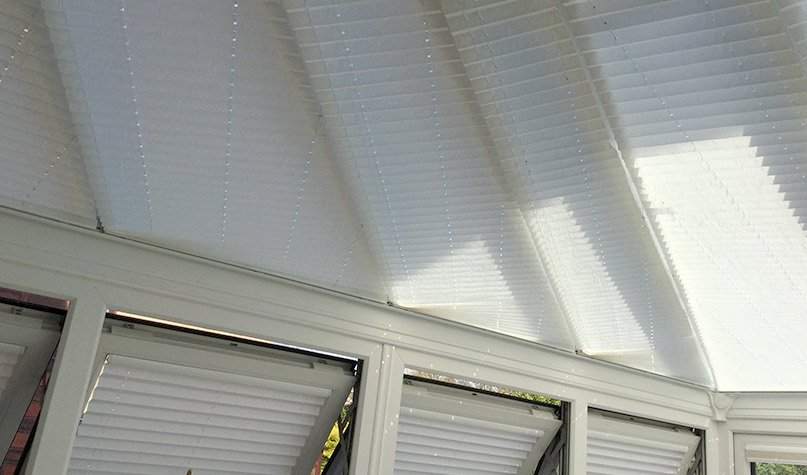 Shaped Pleated Roof Blinds