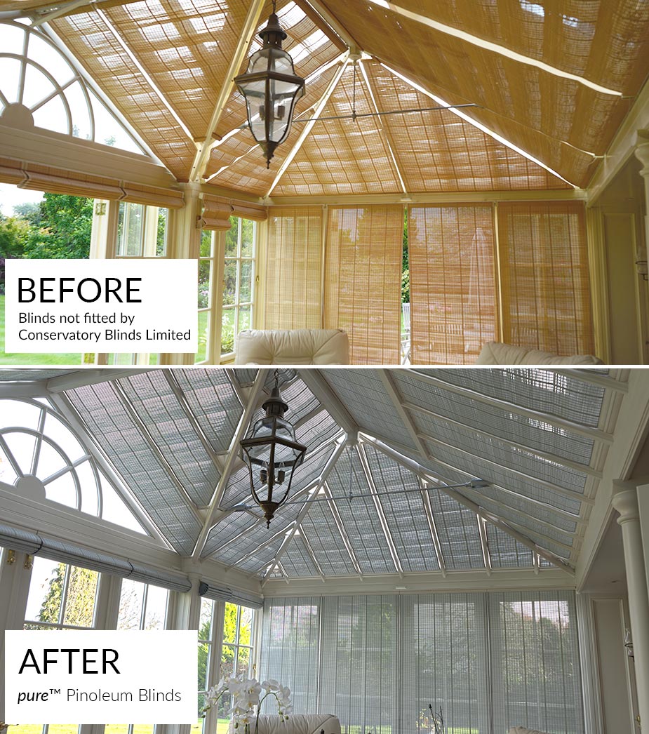 Made to Measure Pinoleum Conservatory Blinds 