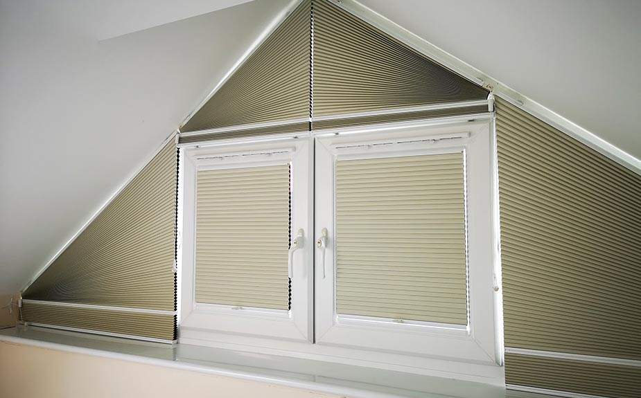 Triangular Shaped Duette® Dim-Out Blinds Extended 