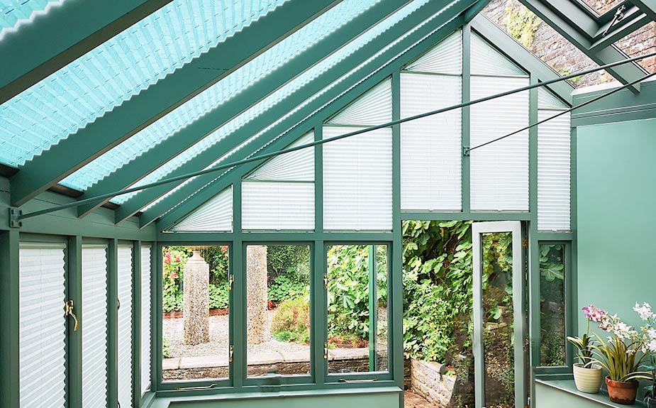 Gable Blinds in Conservatory
