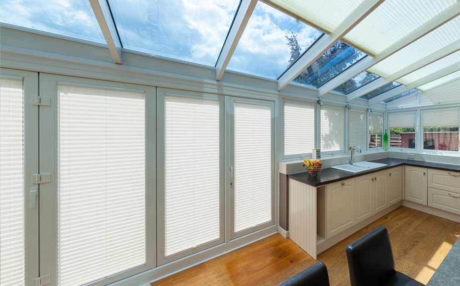 Duette® Pleated Blinds Within a Conservatory