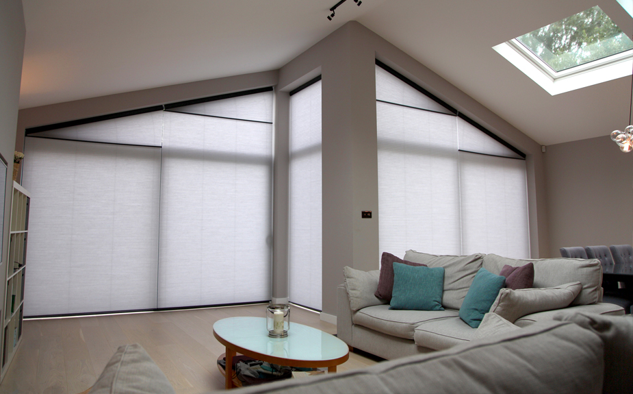 Winter Duette Blinds Gable electric