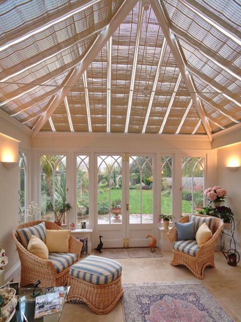 Pinoleum Blinds in a Vale Conservatory