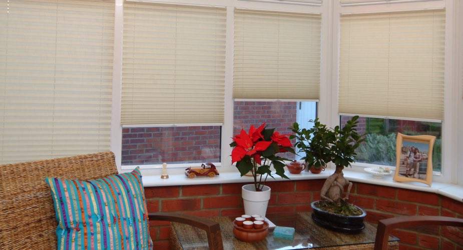 Pleated conservatory blinds