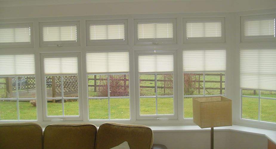 Pleated window blinds