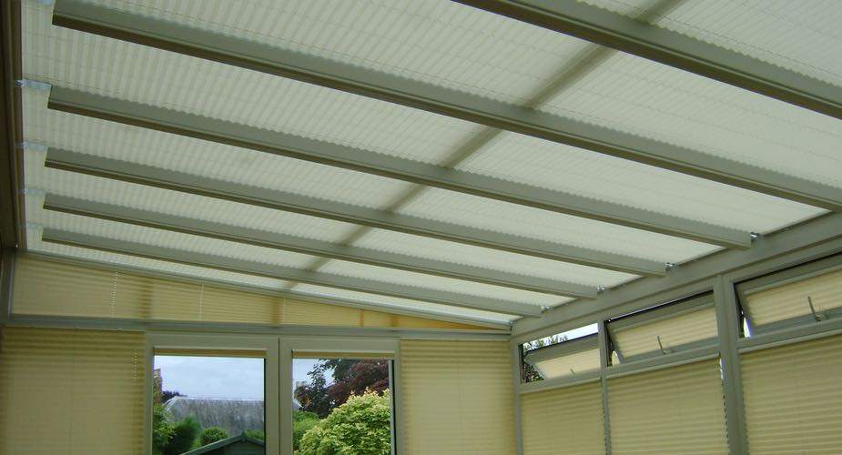 Pleated Blinds in a Keymer Conservatory