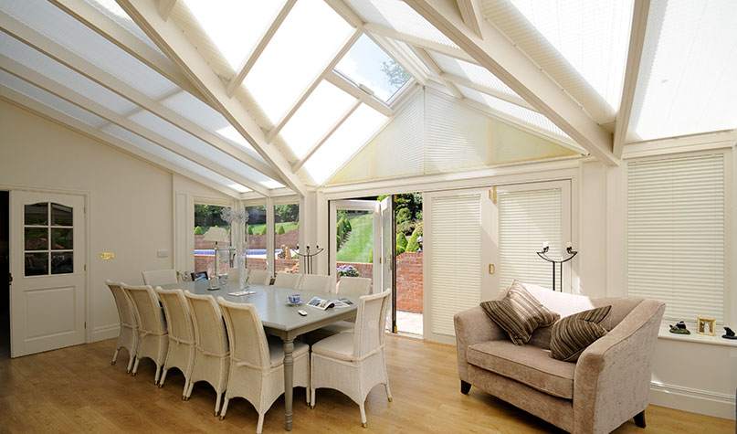 pure™ Pleated Bespoke Conservatory Blinds