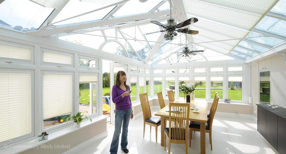 Remote Control Conservatory Roof Blinds